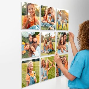 ArtPix 3D Personalized Glass Photo Frame - Peel & Stick, No Damage to Wall - Customized Gift - Custom Picture Wall Art Mix Tiles, Photo Print Gift