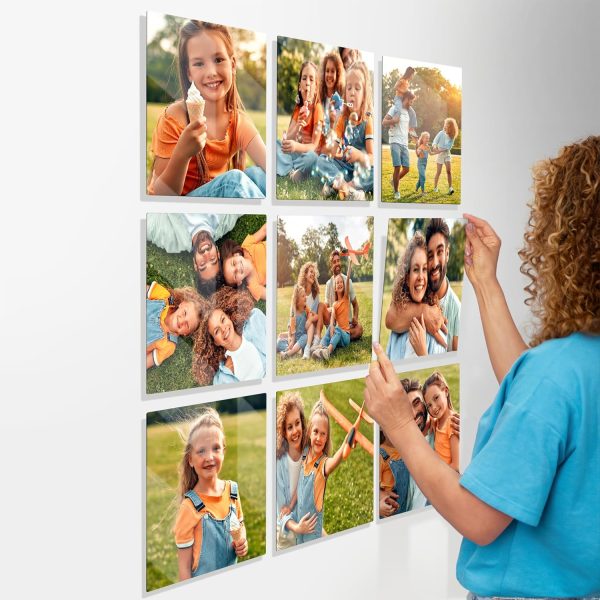 ArtPix 3D Personalized Glass Photo Frame - Peel & Stick, No Damage to Wall - Customized Gift - Custom Picture Wall Art Mix Tiles, Photo Print Gift