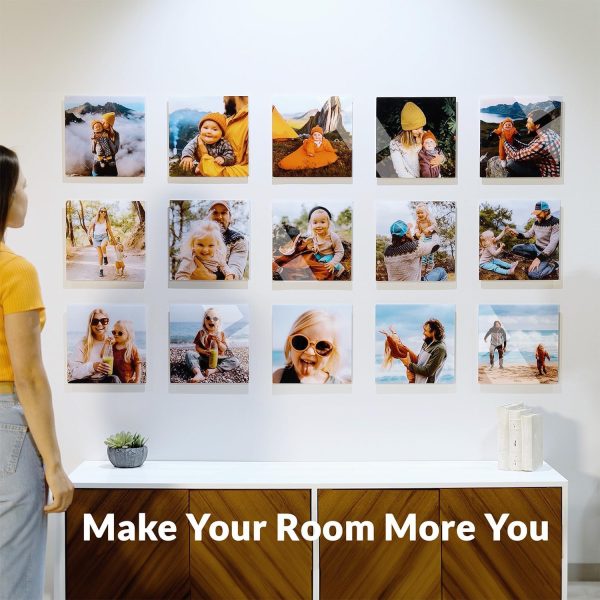 ArtPix 3D Personalized Glass Photo Frame - Peel & Stick, No Damage to Wall - Customized Gift - Custom Picture Wall Art Mix Tiles, Photo Print Gift - Image 5