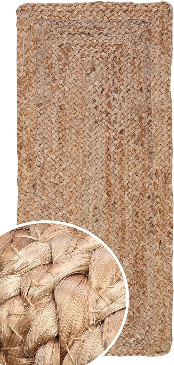 Jute Braided Table Runner - 13'' x 36'' Vintage Mats for Parties, Dining Table, Coasters - Decorative Placemats - 100% Jute Natural Fibers - Reversible - Rustic Farmhouse Look – The Home Talk - Image 3