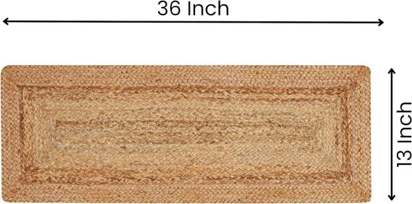 Jute Braided Table Runner - 13'' x 36'' Vintage Mats for Parties, Dining Table, Coasters - Decorative Placemats - 100% Jute Natural Fibers - Reversible - Rustic Farmhouse Look – The Home Talk - Image 4