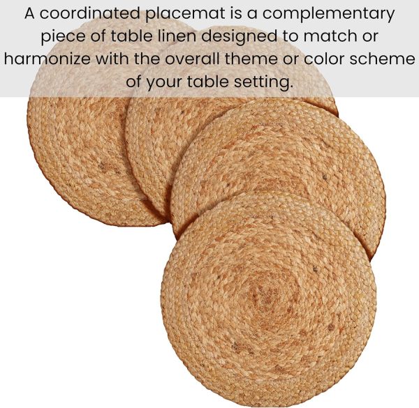 Jute Braided Table Runner - 13'' x 36'' Vintage Mats for Parties, Dining Table, Coasters - Decorative Placemats - 100% Jute Natural Fibers - Reversible - Rustic Farmhouse Look – The Home Talk - Image 7