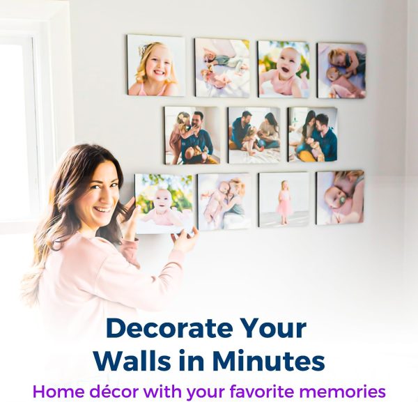 STORYLAB Storyboards Custom Canvas Prints with Your Photos, Peel & Stick No Damage Photo Prints, Custom Picture Canvas, Custom Photo Tiles (4 Boards, 8” x 8”) - Image 3