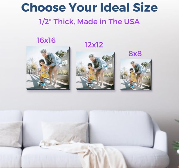 STORYLAB Storyboards Custom Canvas Prints with Your Photos, Peel & Stick No Damage Photo Prints, Custom Picture Canvas, Custom Photo Tiles (4 Boards, 8” x 8”) - Image 5