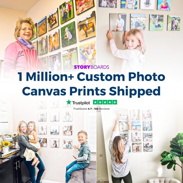 STORYLAB Storyboards Custom Canvas Prints with Your Photos, Peel & Stick No Damage Photo Prints, Custom Picture Canvas, Custom Photo Tiles (4 Boards, 8” x 8”) - Image 6