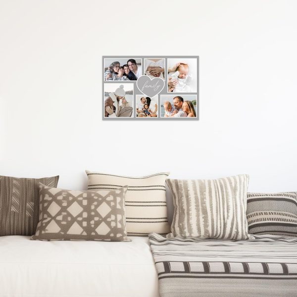 ZXHYWYM Multi Image Print Photo Collage Personalized Pictures On Canvas Custom Canvas Collage Prints With Your 6 Photos Customized Wall Art Framed (B4, (8.00" x 12.00")) - Image 2